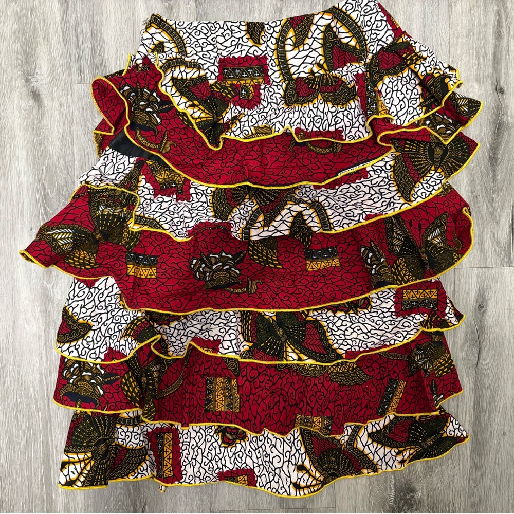 African Patterned Ruffle Skirt - image 2